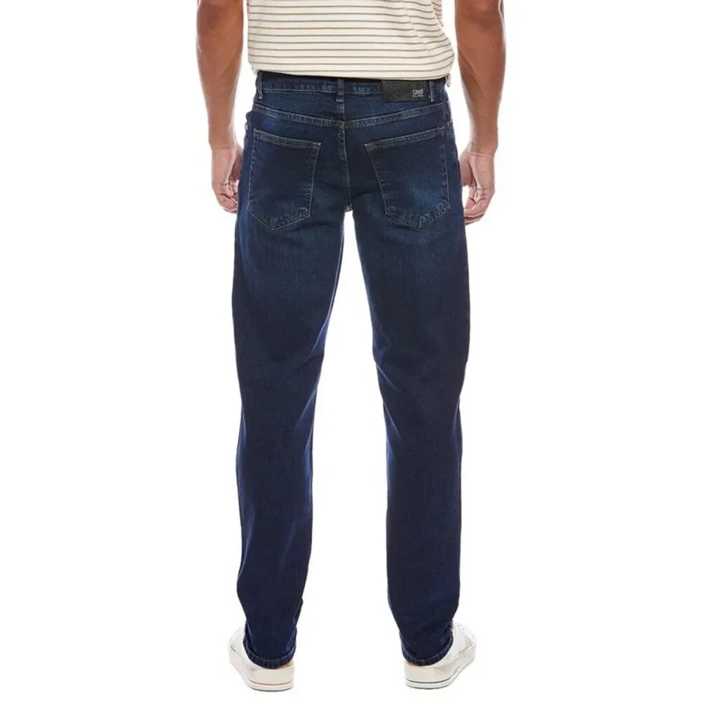 Cavalli Class Mens Straight Washed Jean, Blue
